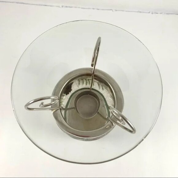 NEW Yankee Candle Pine Tree Pinecone Crackle Tealight Clear Wax Oil Tart Warmer - Picture 2 of 3